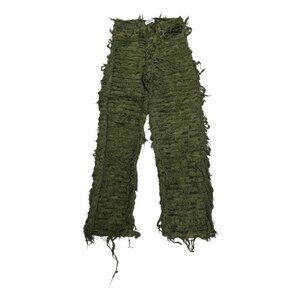 APHRODITE Camo Shredded Reworked Army Denim Jeans Pants Womens 28x30